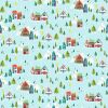 Santa Express Makower Fabric | Scenic Turquoise 