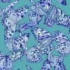 Feathered Beauty Fabric | Butterflies Turquoise