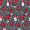 Hanging with My Gnomies Fabric | Ornaments Grey