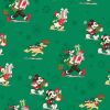 Disney Christmas Fabric | Mickey & Friends Green