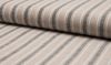 Linen & Cotton Twill Weave Fabric | Stripe Black/Sand/White