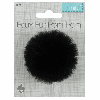 Luxury Faux Fur Pom Poms | Black, 60mm