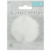 Luxury Faux Fur Pom Poms | White, 60mm