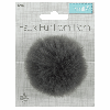 Luxury Faux Fur Pom Poms | Grey, 60mm