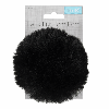Luxury Faux Fur Pom Poms | Black, 11cm