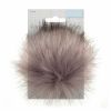Luxury Faux Fur Pom Poms | Mauve Tipped, 11cm