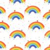 Rose & Hubble 60" Digital Cotton Fabric | Rainbows