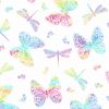 Rainbow Garden Fabric | Butterflies White