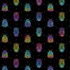 Rainbow Garden Fabric | Bugs Black