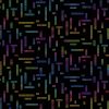 Rainbow Garden Fabric | Path Black
