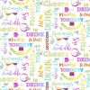 Mixology Fabric | Word Toss White