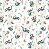 Little Brier Rose Fabric | Dragons White