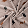 Super Soft Fleece Design & Block Colour Back | Dino Sand