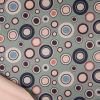 Soft Shell Fleece Fabric | Irregular Circles Dusty Green