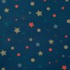 Soft Shell Fleece Fabric | Stars & Dots Petrol