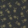 Moda Whispers Metallic Fabric | Dandelion Gold On Black