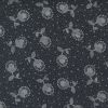 Moda Whispers Metallic Fabric | Dandelion Silver On Black