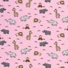 Cotton Rich Jersey Fabric | Charming Animals Pink