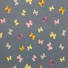 Jersey Cotton Rich Fabric | Butterflies Grey