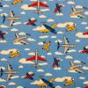 Winceyette Fabric | Planes Blue