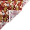 Imaza Cotton Fabric | Flower Red Metallic
