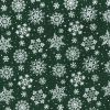 Christmas Fun Fabric | Snowflakes All Over Green