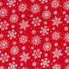 Christmas Fun Fabric | Snowflakes All Over Red