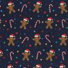 Christmas Fun Fabric | Gingerbread Men Navy