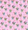 Christmas Fun Fabric | Candy Cane Snowman Pink