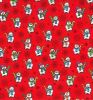Christmas Fun Fabric | Candy Cane Snowman Red