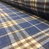 Wool Blend Fabric | Check Blue