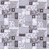 Cotton Print Fabric | Floral Patchwork Grey