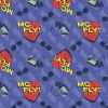 Licensed Cotton Fabric | Back To The Future Mcfly Purple