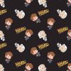Licensed Cotton Fabric | Back To The Future - Chibi Marty & Doc Black