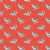 Licensed Cotton Fabric | Wonder Woman - Ditzy Dot Logo Red