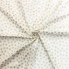 Pearlised Metallic Spot Fabric | White/Gold