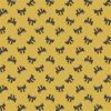 Cotton Fabric Print | Bows Mustard