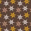 Cotton Fabric Print | Sheriffs Badge Toss Brown