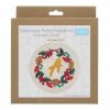 Embroidery Punch Needle Kit With Hoop | Monogram Wreath