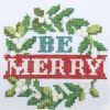 Fun Counted Cross Stitch Kit | Be Merry Wreath