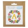 Fun Counted Cross Stitch Kit | Floral Wreath Monogram