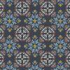 Majolica Lewis & Irene Fabric | Floral Tile Dark Blue