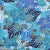 Viscose Challis Fabric | Foil Floral Turquoise