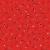 Spring Flowers Lewis & Irene Fabric | Ladybirds Red