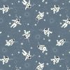 Space Glow Lewis & Irene Fabric | Astronauts Grey Blue Glow