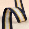 Webbing Metallic Polyester Gloss - 40mm | Navy & Gold