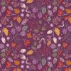 Cassandra Connolly Squirrelled Away Fabric | Woodland Harvest Mulberry Purple