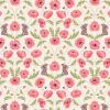 Poppies Lewis & Irene Fabric | Mirrored Poppies Cream