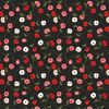 Poppies Lewis & Irene Fabric | Multi Poppies Dark Charcoal