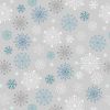 Snow Day Flannel Lewis & Irene | Snowflakes Grey